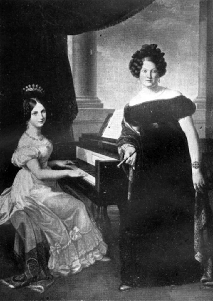 Ritratto di Luisa Corsini Scotto con la madre Teresa Scotto